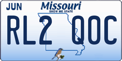 MO license plate RL2Q0C