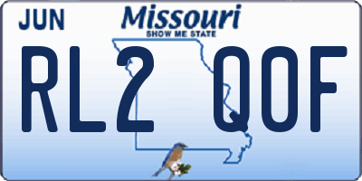 MO license plate RL2Q0F