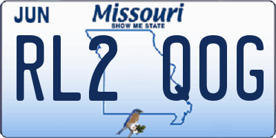 MO license plate RL2Q0G