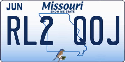 MO license plate RL2Q0J