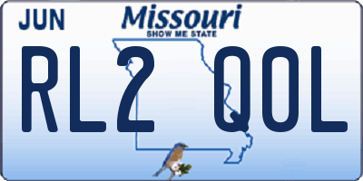 MO license plate RL2Q0L