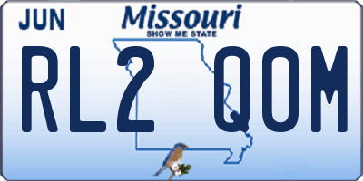 MO license plate RL2Q0M