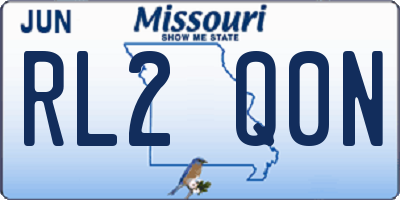 MO license plate RL2Q0N