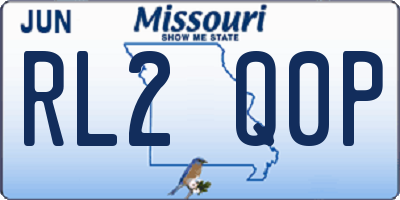 MO license plate RL2Q0P