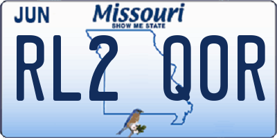 MO license plate RL2Q0R