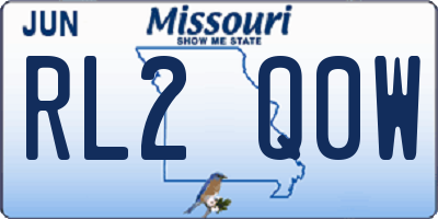 MO license plate RL2Q0W