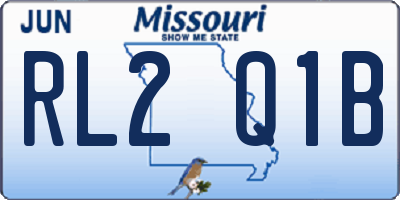 MO license plate RL2Q1B