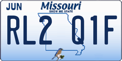 MO license plate RL2Q1F