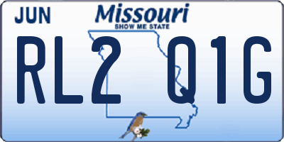 MO license plate RL2Q1G