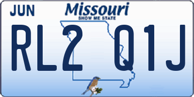 MO license plate RL2Q1J
