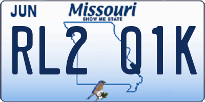 MO license plate RL2Q1K