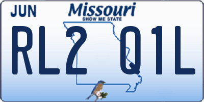 MO license plate RL2Q1L