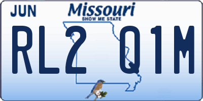 MO license plate RL2Q1M