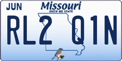 MO license plate RL2Q1N
