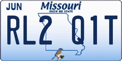 MO license plate RL2Q1T