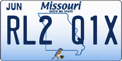 MO license plate RL2Q1X