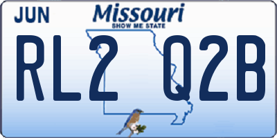 MO license plate RL2Q2B