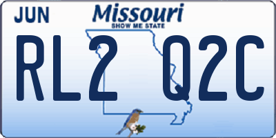 MO license plate RL2Q2C