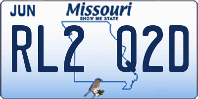MO license plate RL2Q2D