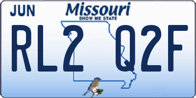 MO license plate RL2Q2F