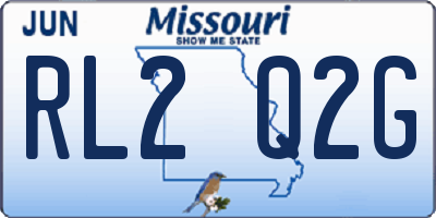 MO license plate RL2Q2G