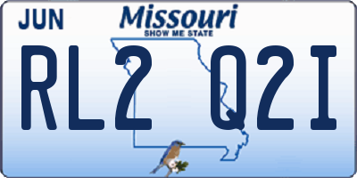 MO license plate RL2Q2I