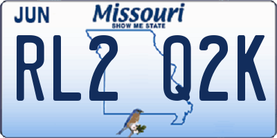 MO license plate RL2Q2K
