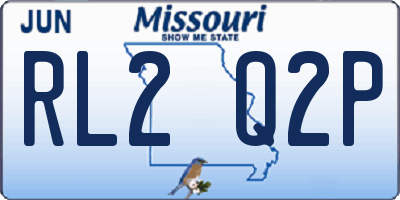 MO license plate RL2Q2P