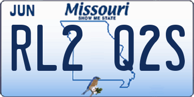 MO license plate RL2Q2S