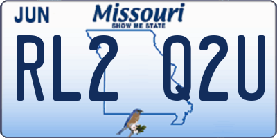 MO license plate RL2Q2U