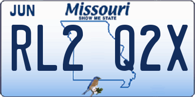 MO license plate RL2Q2X