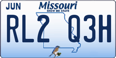 MO license plate RL2Q3H