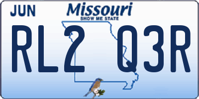 MO license plate RL2Q3R