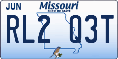 MO license plate RL2Q3T