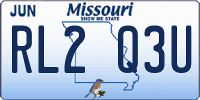 MO license plate RL2Q3U