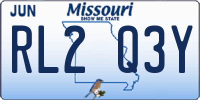 MO license plate RL2Q3Y