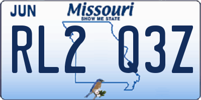 MO license plate RL2Q3Z