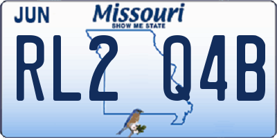 MO license plate RL2Q4B
