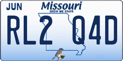 MO license plate RL2Q4D