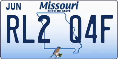 MO license plate RL2Q4F