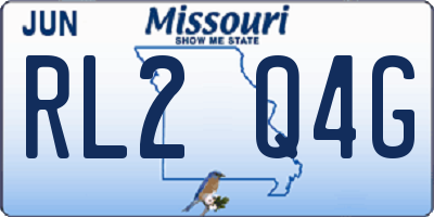 MO license plate RL2Q4G