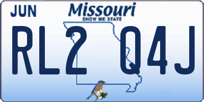 MO license plate RL2Q4J