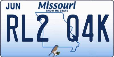 MO license plate RL2Q4K