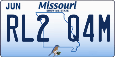MO license plate RL2Q4M