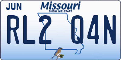MO license plate RL2Q4N