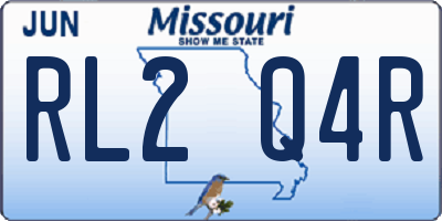 MO license plate RL2Q4R