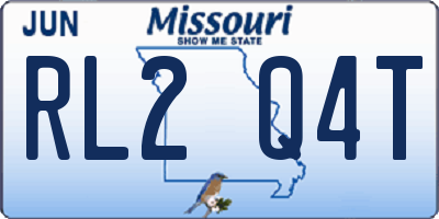 MO license plate RL2Q4T