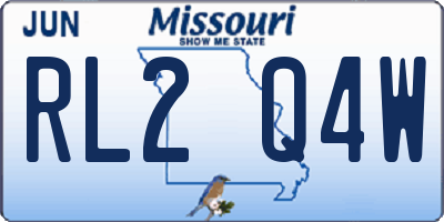 MO license plate RL2Q4W