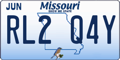 MO license plate RL2Q4Y