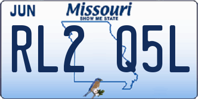 MO license plate RL2Q5L